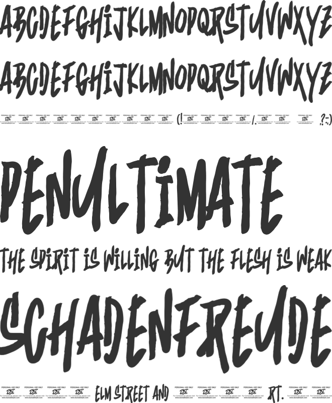 Worst Darkness font preview