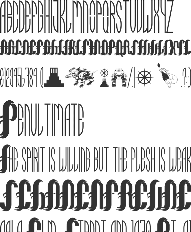 Naomis Citadel font preview