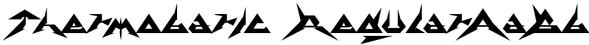 Thermobaric Regular font