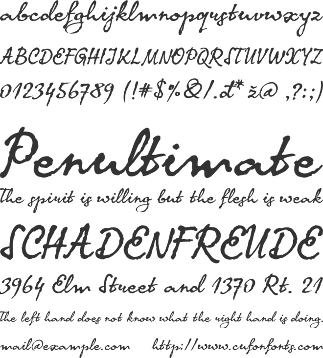Koma Latin font preview