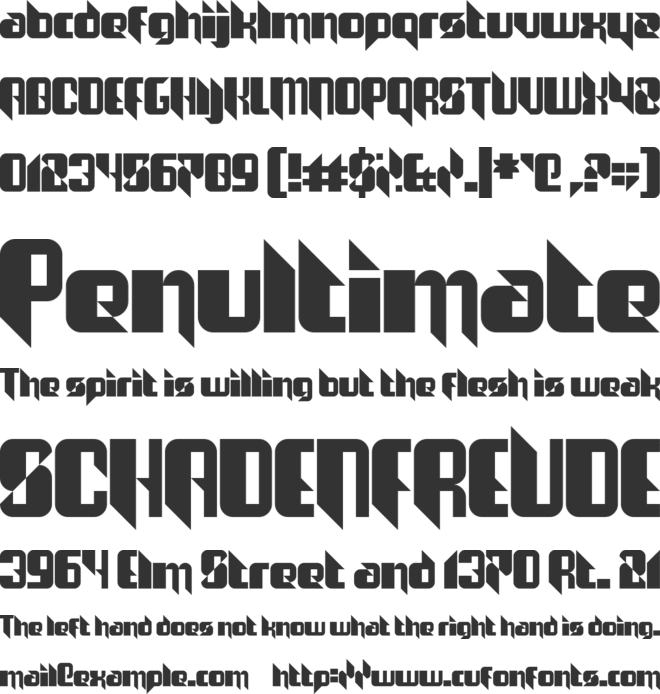 The Joy Facade font preview