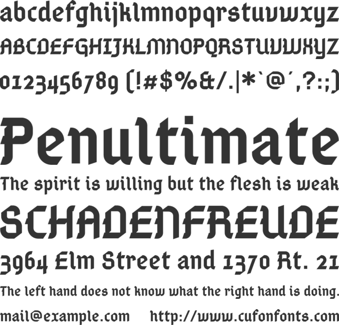 Gamaliel font preview
