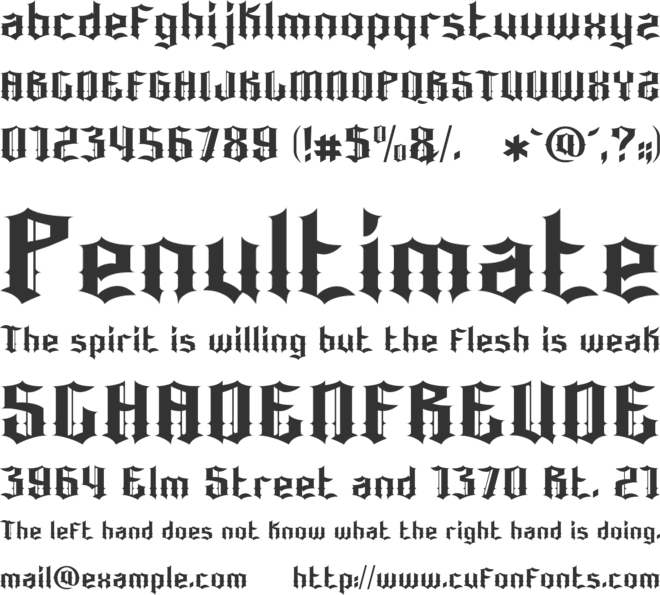 Bonzer - Dresden font preview