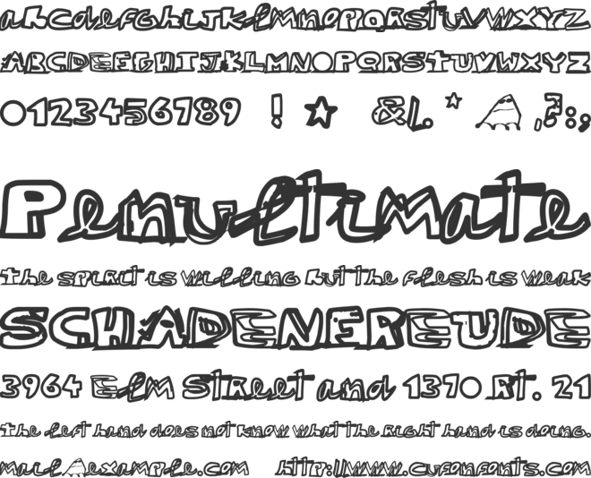 Paint Black font preview