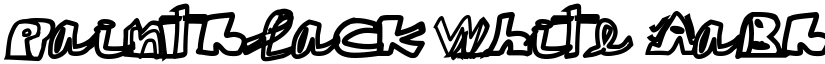 paintblack white font