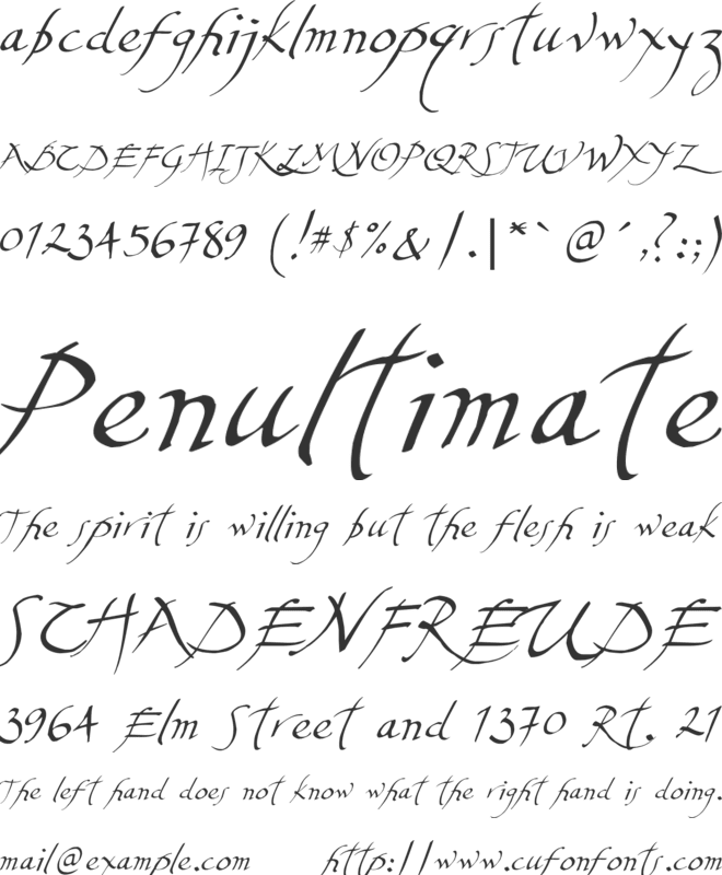 Aerofoil font preview