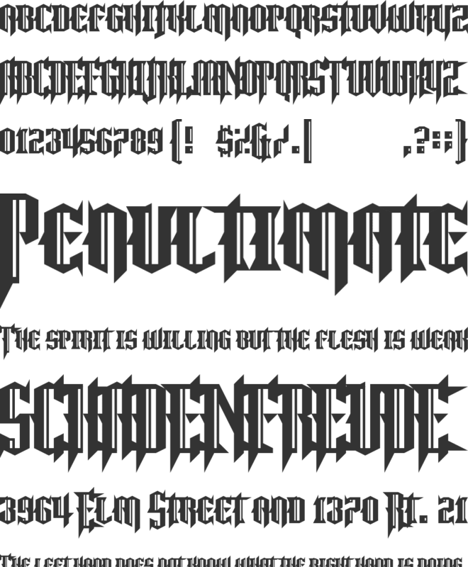 No More Justice font preview