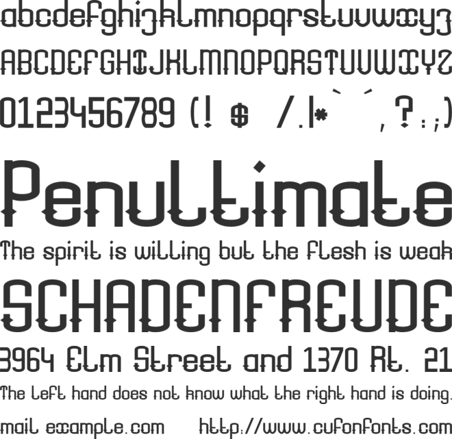 Young Shark font preview