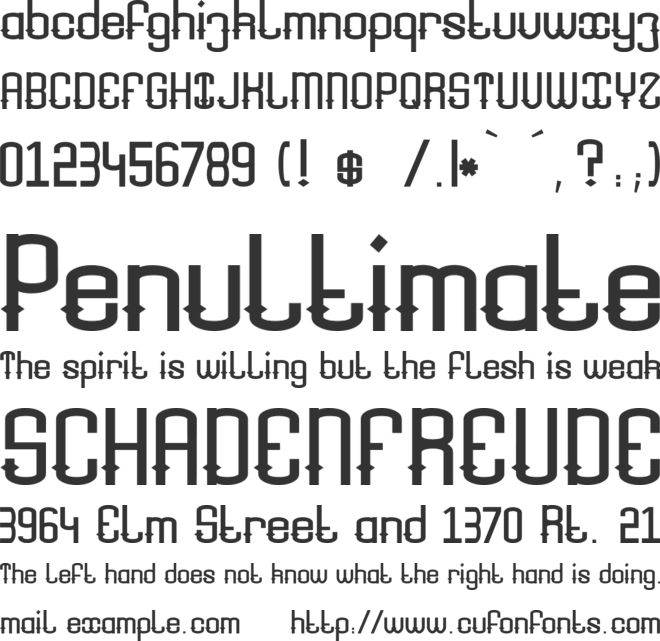 Young Shark font preview