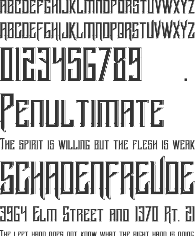 Blnker font preview