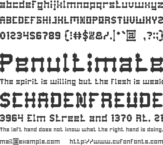 Drako Heart font preview