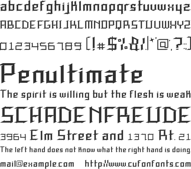 Speed Thrash font preview