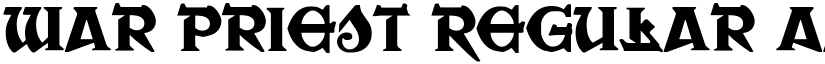 War Priest Regular font