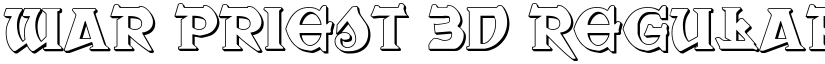 War Priest 3D Regular font