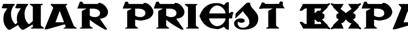 War Priest Expanded Expanded font