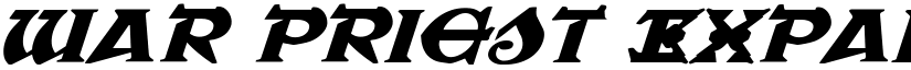 War Priest Expanded Italic Expanded Italic font
