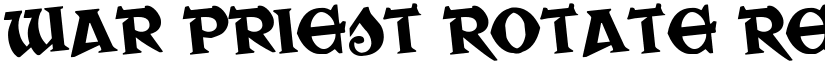 War Priest Rotate Regular font