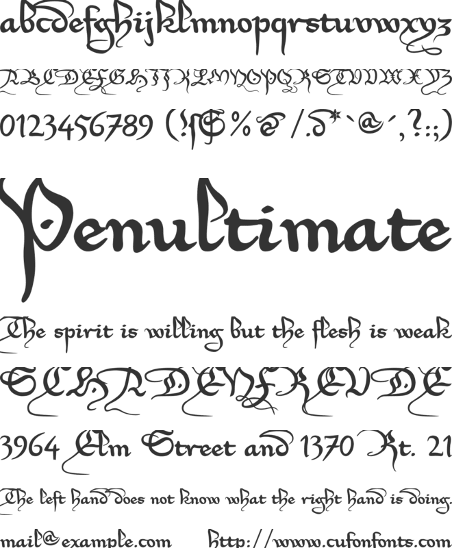 Xirwena font preview