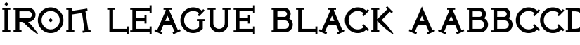 Iron League Black font