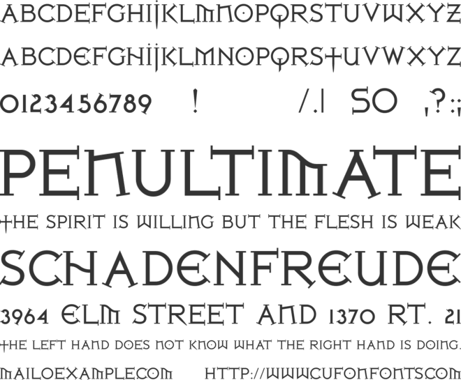 Iron League font preview