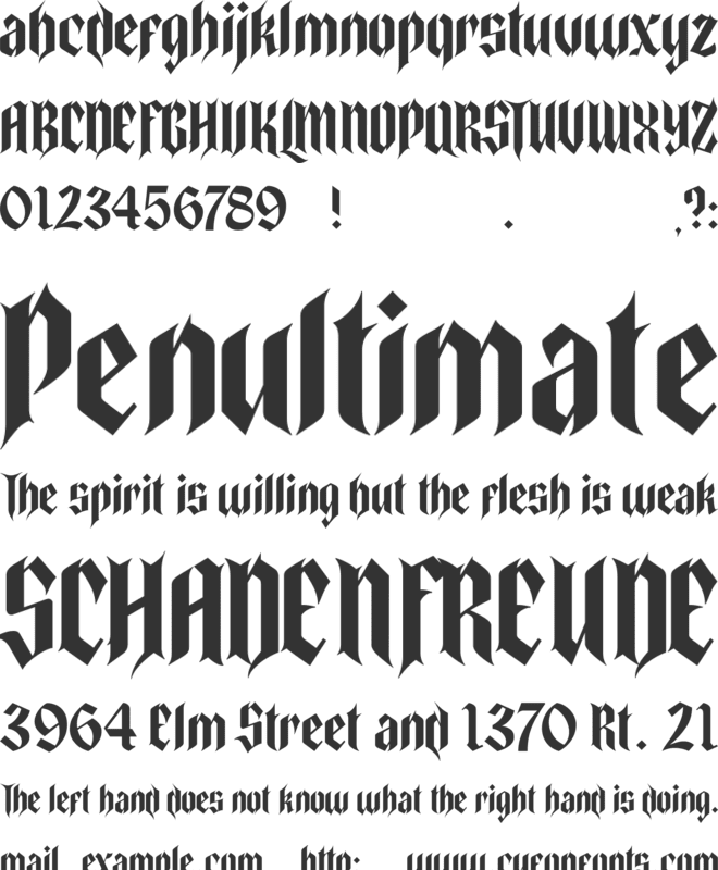 Cattedrale-Demo font preview