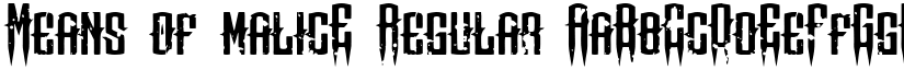 Means of malicE Regular font