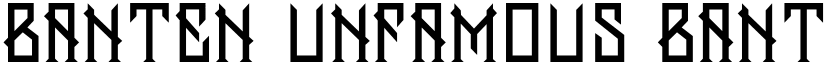 Banten Unfamous Banten Unfamous font