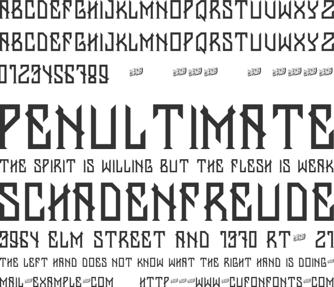 Banten Unfamous font preview