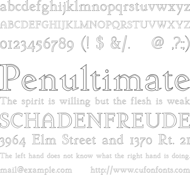 Arkwright font preview