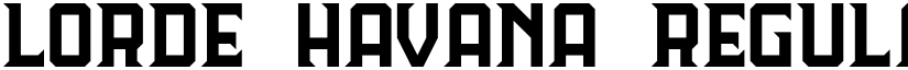 Lorde Havana Regular font