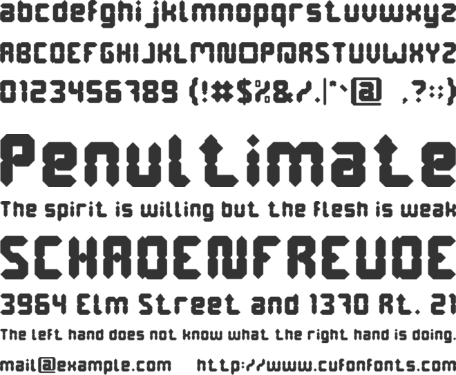 Digital Gothic font preview