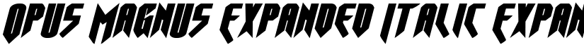 Opus Magnus Expanded Italic Expanded Italic font