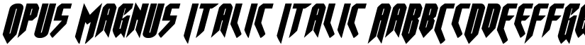 Opus Magnus Italic Italic font
