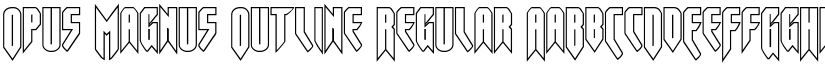 Opus Magnus Outline Regular font