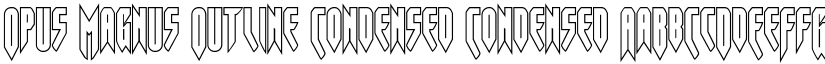 Opus Magnus Outline Condensed Condensed font