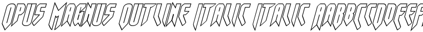 Opus Magnus Outline Italic Italic font