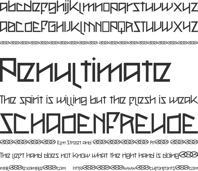 Metal as in Heavy font preview