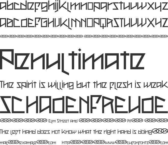 Metal as in Heavy font preview