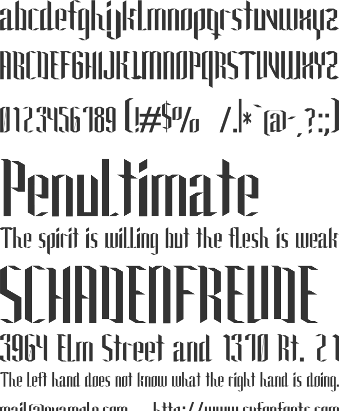 Gargouille font preview