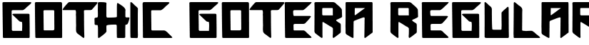 Gothic Gotera Regular font