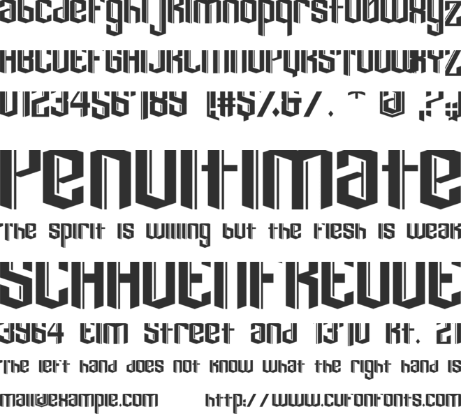 Dark Knight font preview
