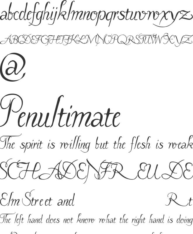 Pavane font preview