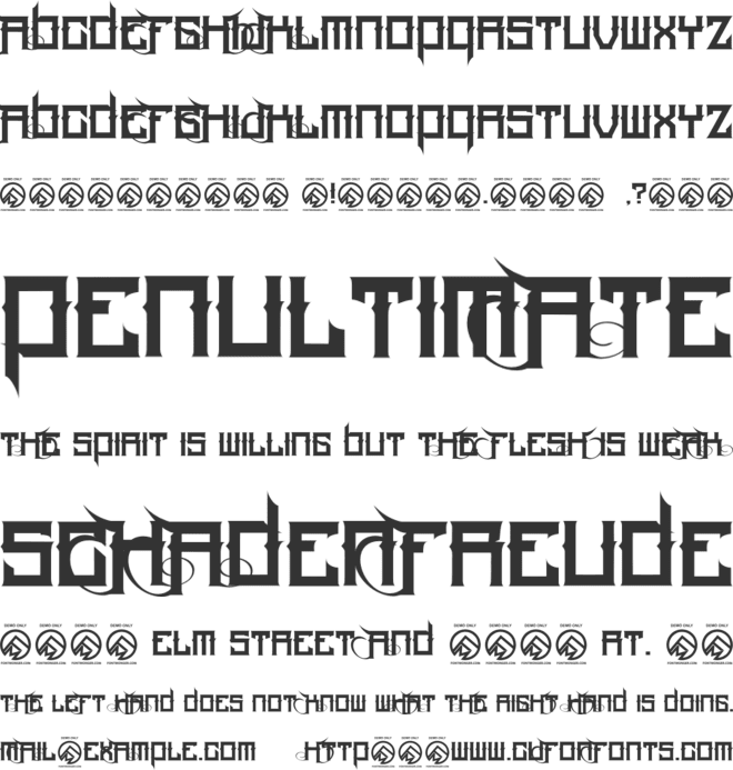 Hood Rich font preview