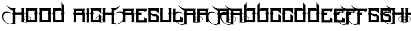 Hood Rich Regular font