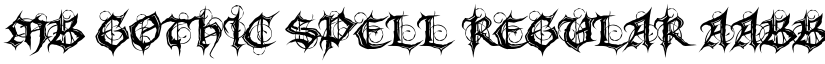 MB Gothic Spell Regular font