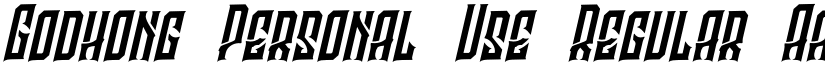 Godhong Personal Use Regular font