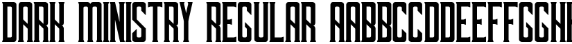 Dark Ministry Regular font