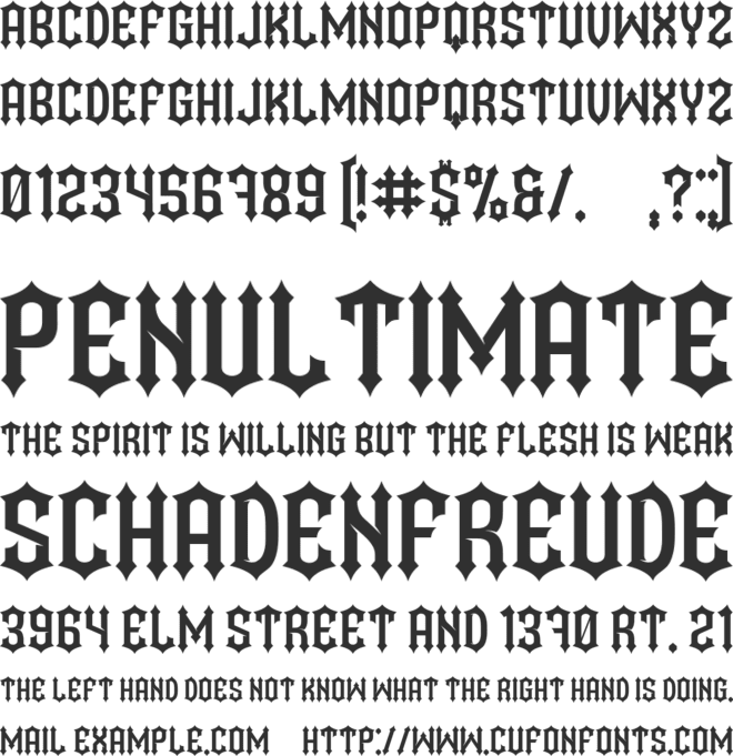 Drunks font preview