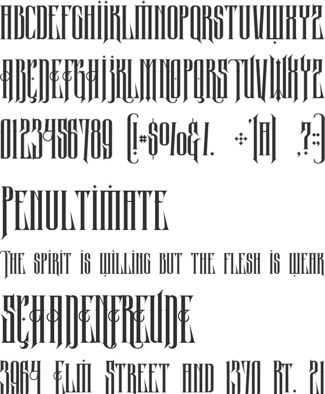 Wolfgang font preview