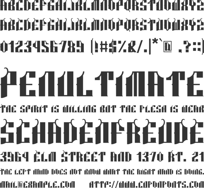 Malocknow Standard font preview